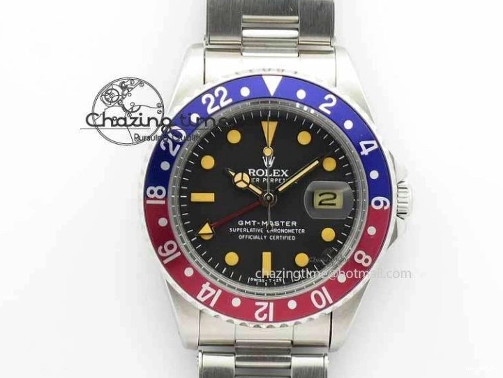 Red Black GMT-Master SS SS Blue Bp-Maker On A3186 Bezel Dial Bracelet 0211